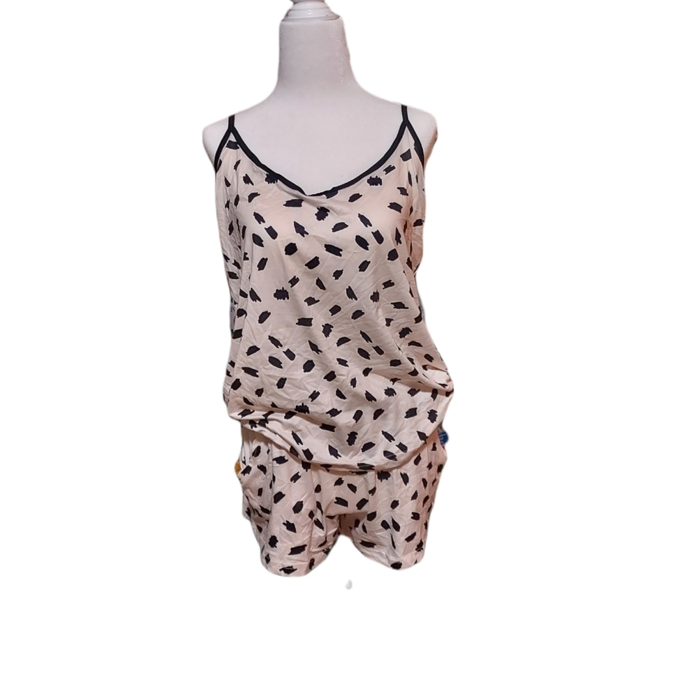 Lillianne S Sleepwear Pajamas Short Tank Set Dalmatian Animal Print Polk…
